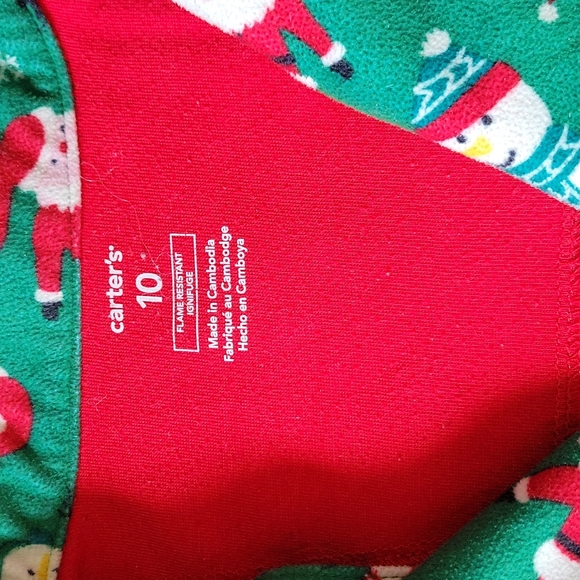 Carter boy's Christmas pajamas, sz 10 - Picture 2 of 2